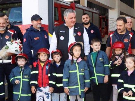 Baskan GUREL deh Itfaiye Haftasi ziyareti