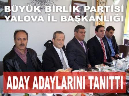 BBP Yalova Milletvekili Aday Adaylar